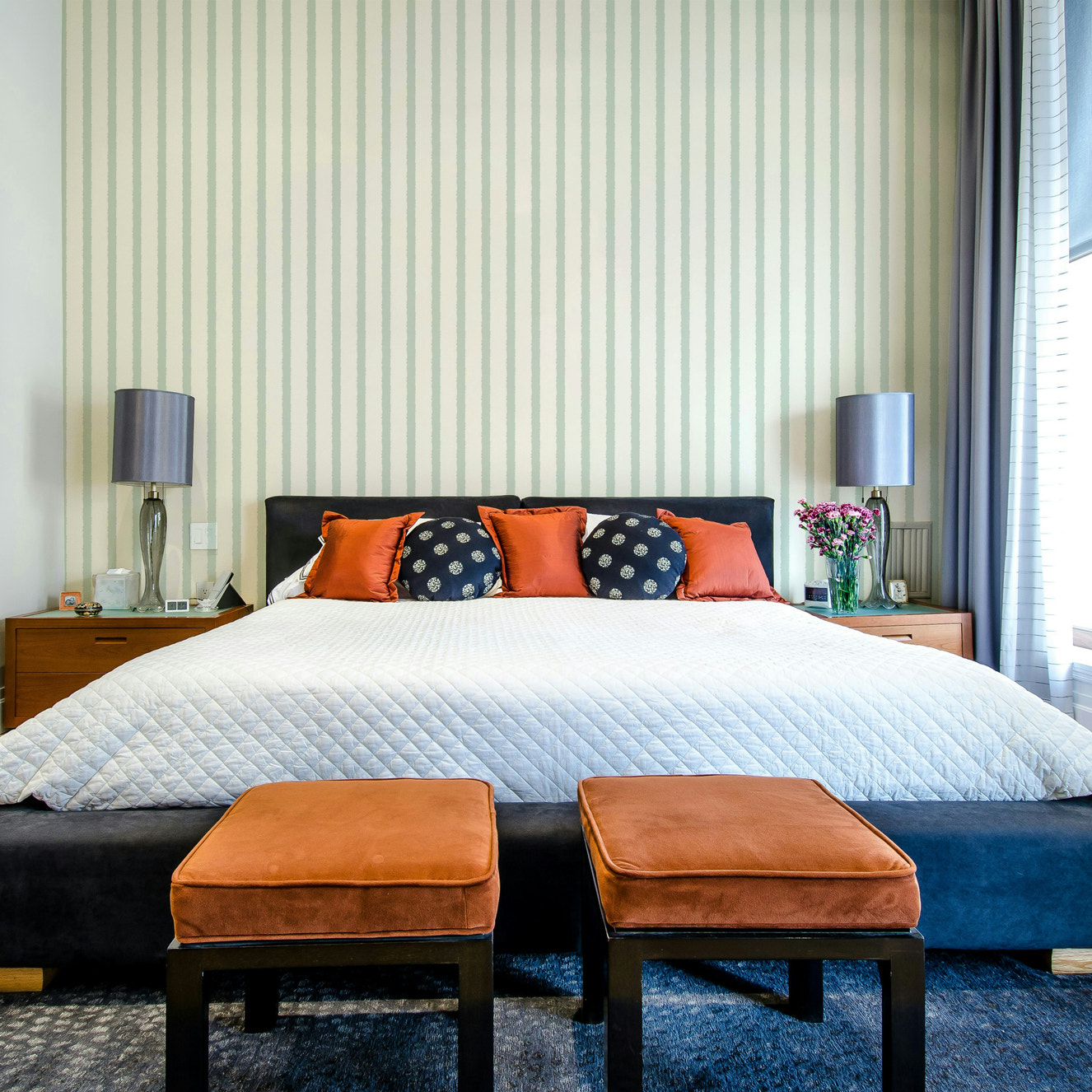 Organic Stripes Light Sage Wallpaper⁠