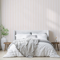 Organic Stripes Pale Peach Wallpaper⁠