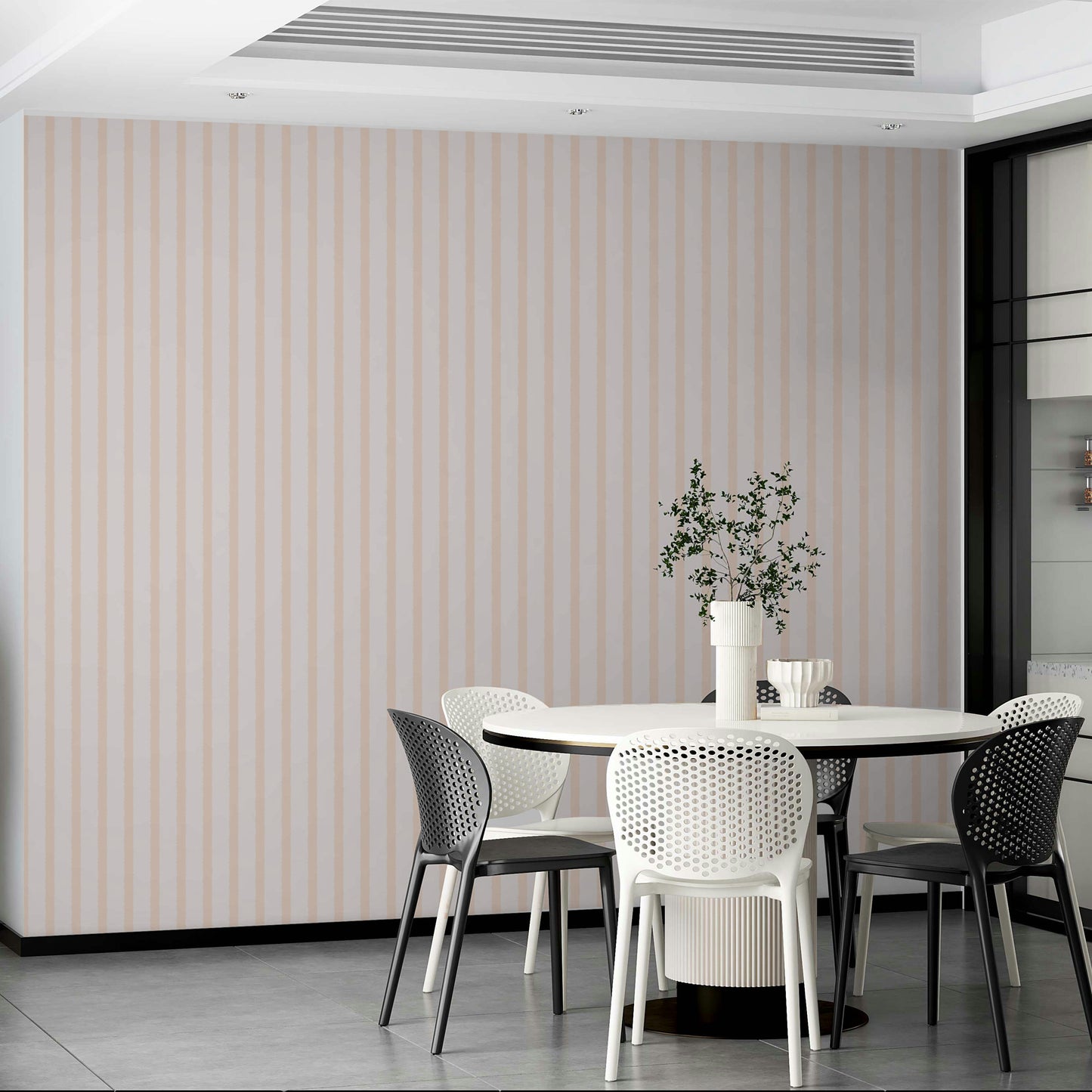 Organic Stripes Pale Peach Wallpaper⁠