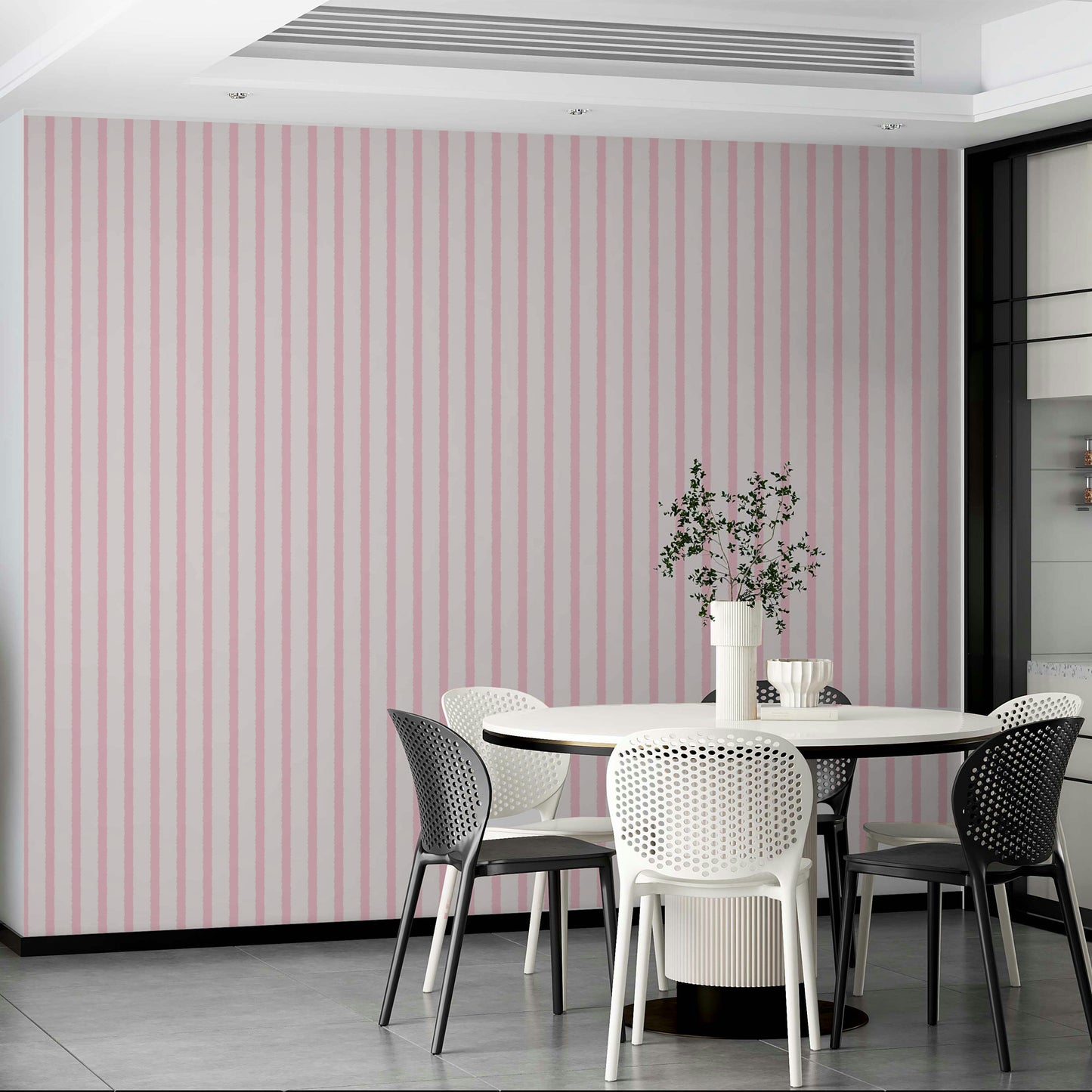 Organic Stripes Pink Wallpaper⁠