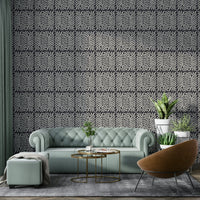 Elegant taupe fern mural for calming interiors

