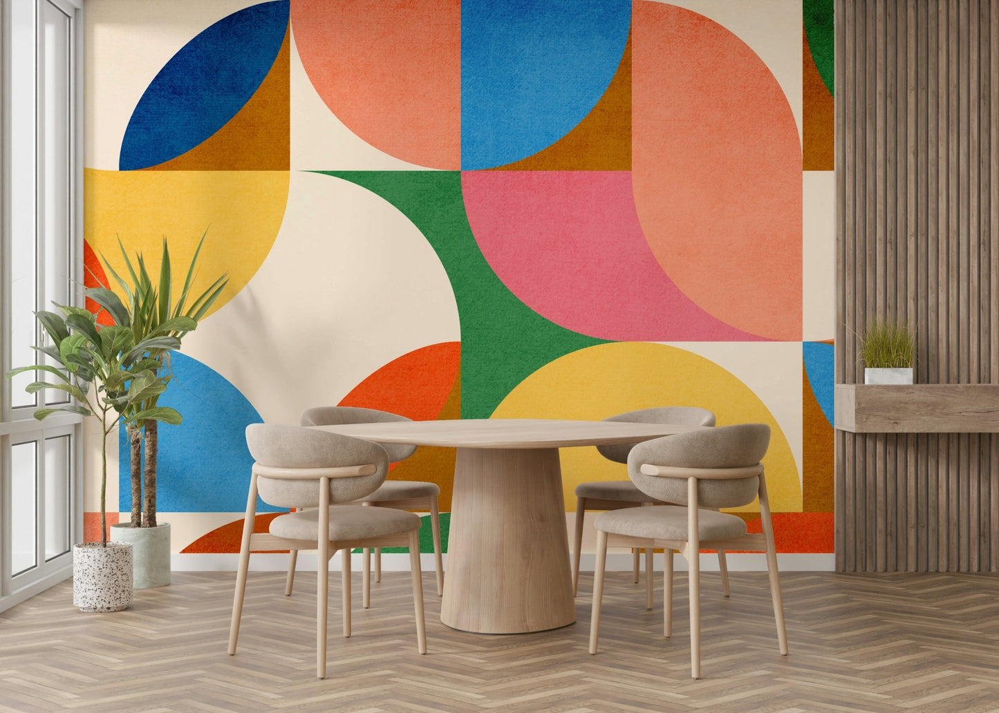 Wall covering inspired by Nordic design.