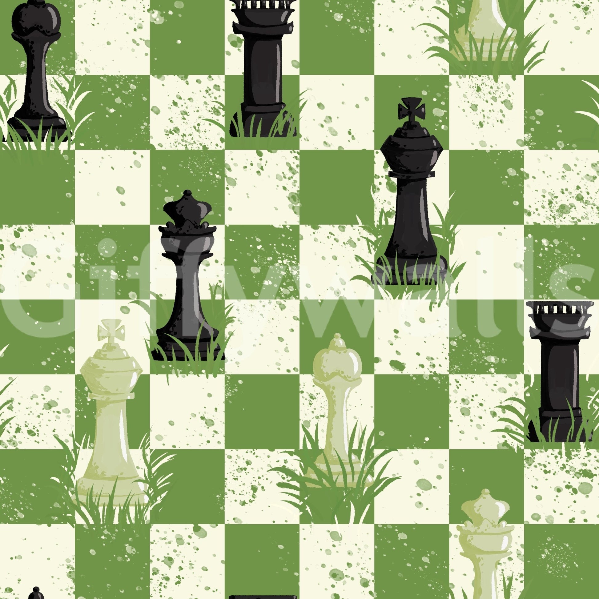 Outdoor chess wallpaper vibrant green
