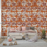 Rustic earth-tone Outdoor Explorer Wallpaper for walls.