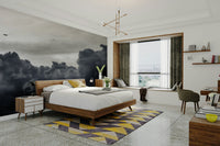 Iron gray tones weigh on the storm cloud below, a moody wall mural GD4783
