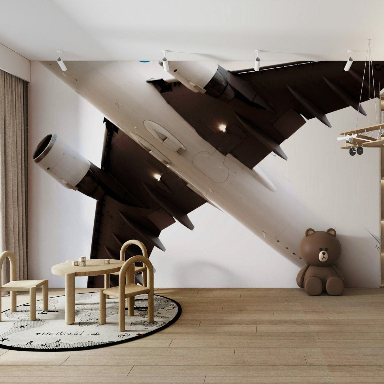 A beautiful modern cloud wall mural for a living room., GD4752