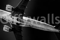 A commercial jet passes directly above in this Overhead wall mural GD4942

