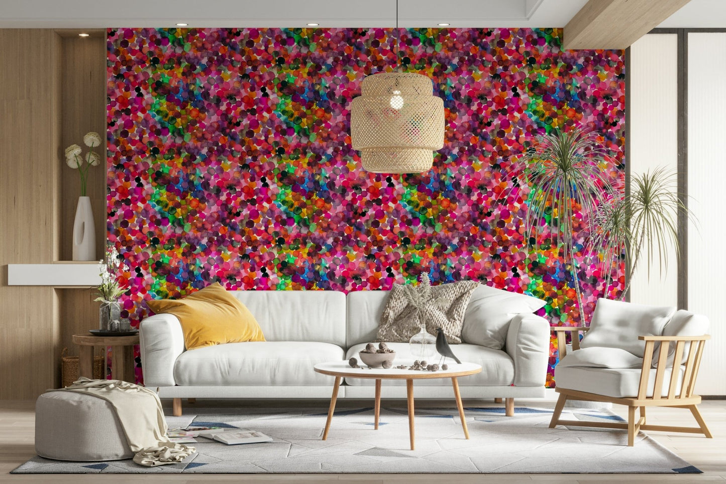 Gentle dots pattern mural wallpaper for walls

