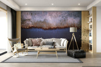 Full view of the stunning Oxidized Horizon Wall Mural texture.