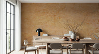 Dining room feature wall showcasing the metallic effect wallpaper mural., GD6183