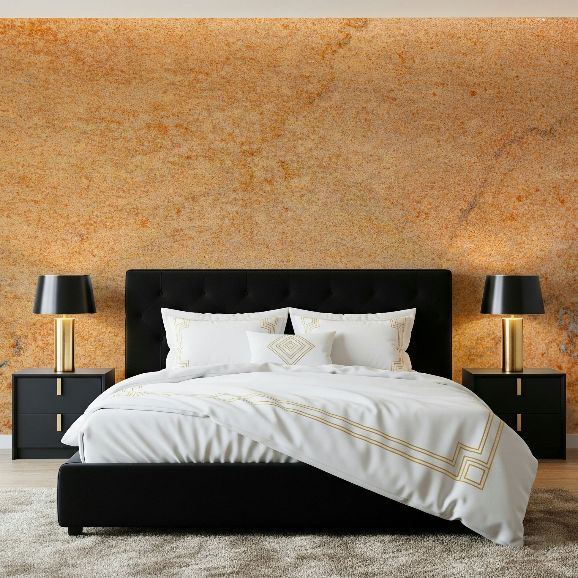 Installation process: applying the self-adhesive peel and stick wallpaper., GD6183