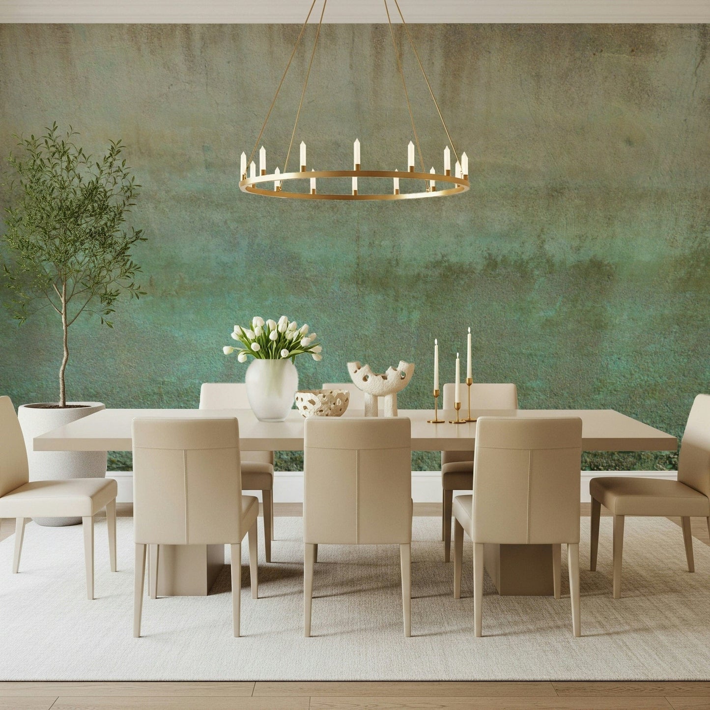 Rustic copper Oxidized Wall Art wall mural unique backdrop.