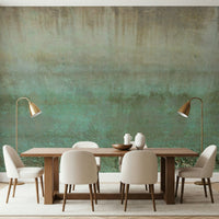 Faded bronze Oxidized Wall Art wall mural with distressed look.