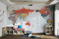 Durable and easy to install map wallpaper

