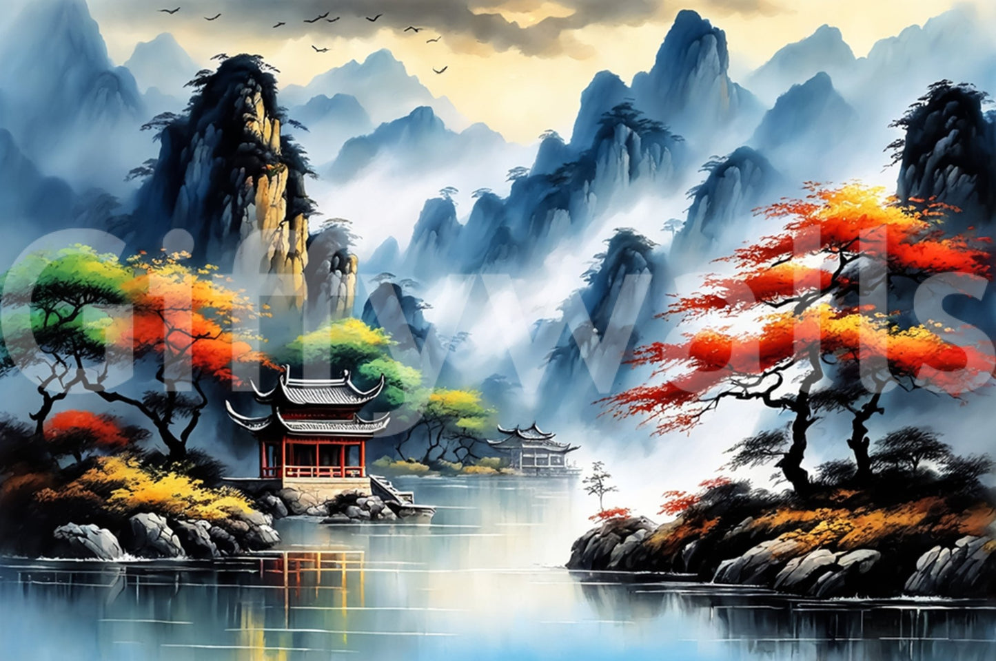 The image has a feeling of balance and harmony.

