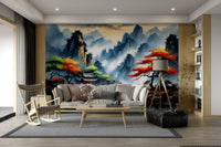 Small stone lanterns are visible near the path.

