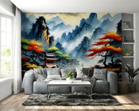 A gentle mist hangs low over the water.

