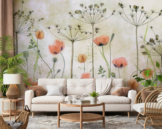 The design uses soft, layered brushstrokes reminiscent of a watercolor painting.