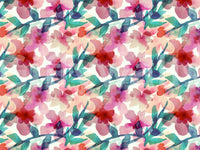 A beautiful modern art wall mural of delicate flowers.

