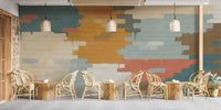 Painted Brick Illusion Mural adds industrial charm to dining rooms