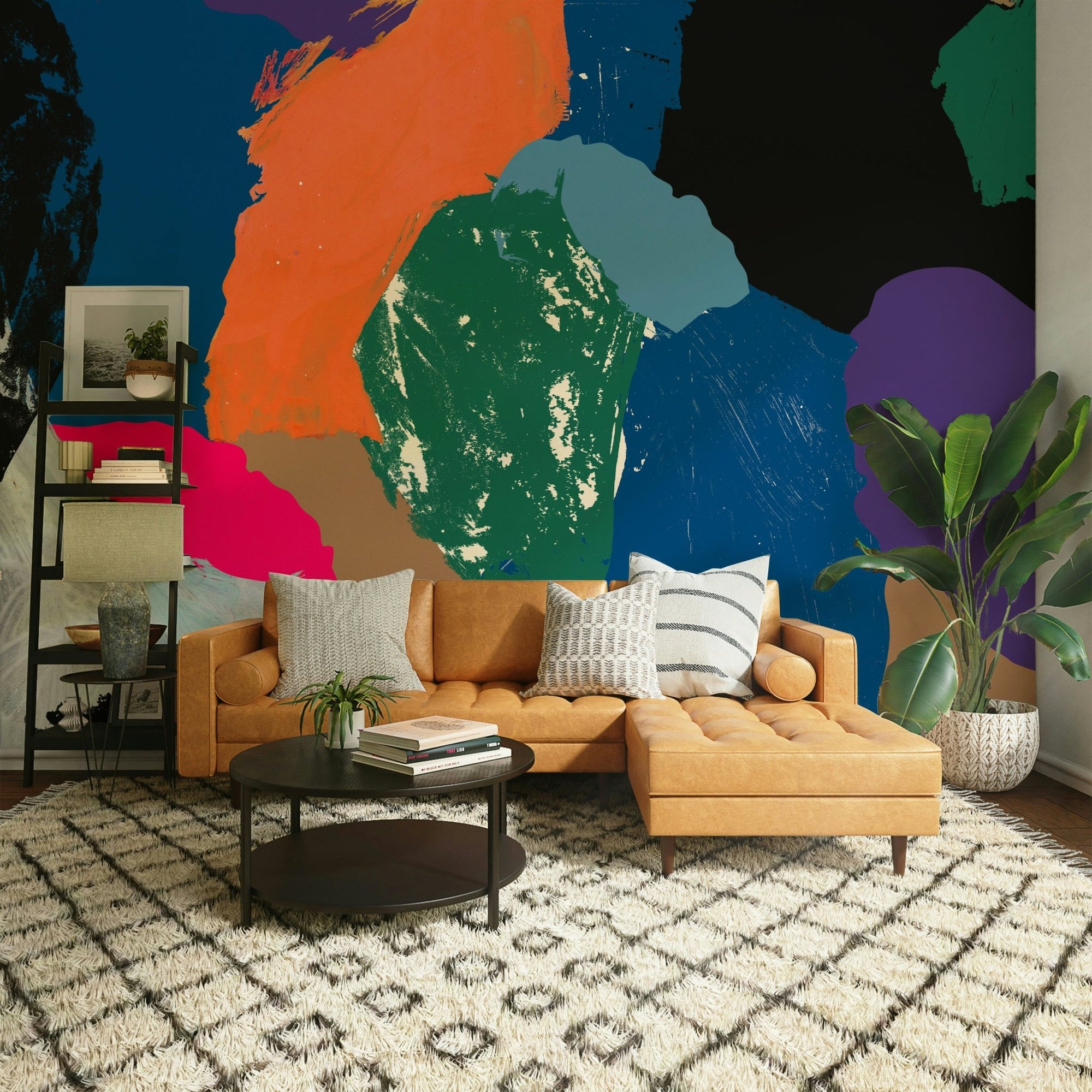 Painted Canvas mural wallpaper full texture, GD2478