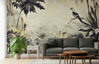 A contemplative gentle design wallpaper mural for a feature wall.