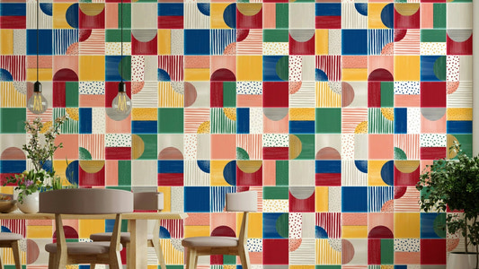 Ideal for a living room, kitchen, or accent wall.

