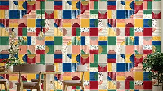 Ideal for a living room, kitchen, or accent wall.

