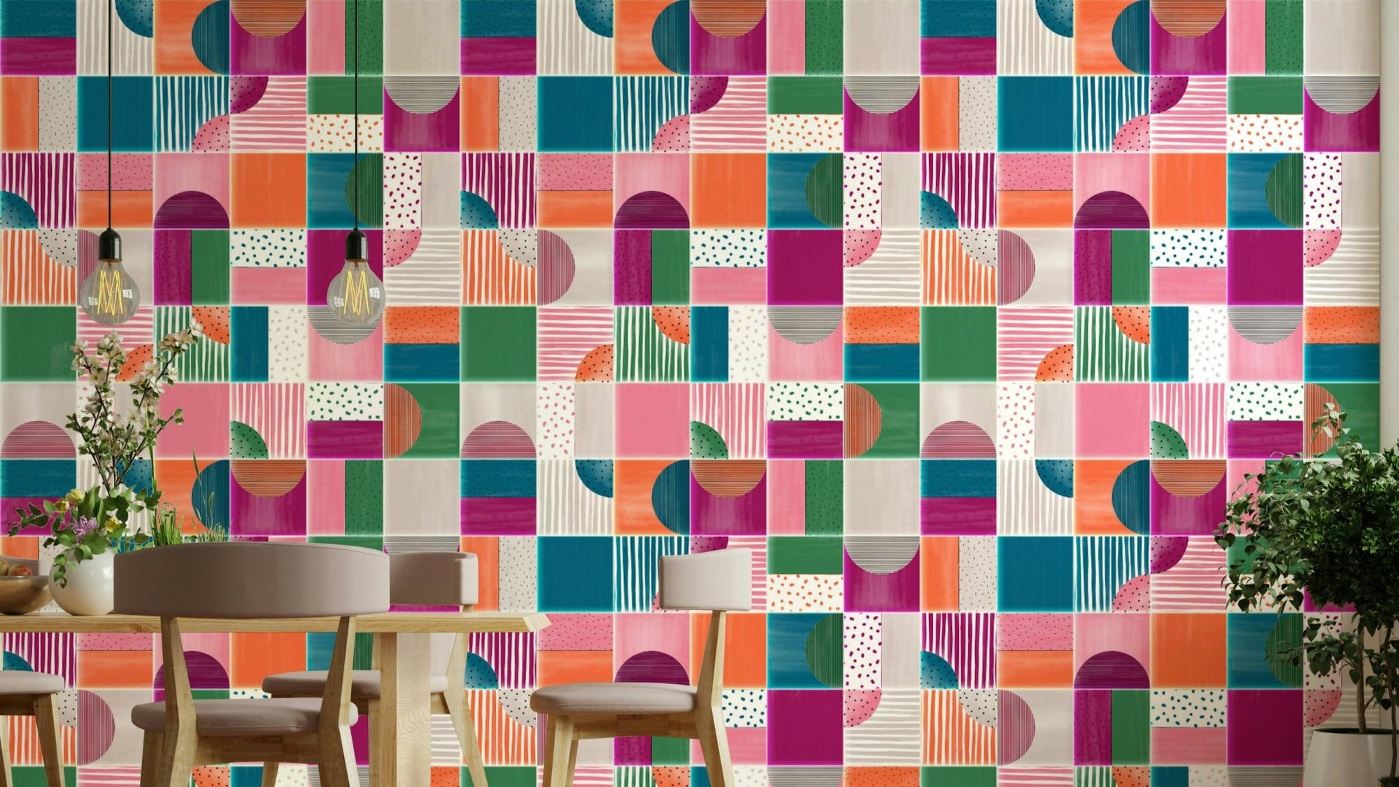 Painted modern tile pattern. GD2785

