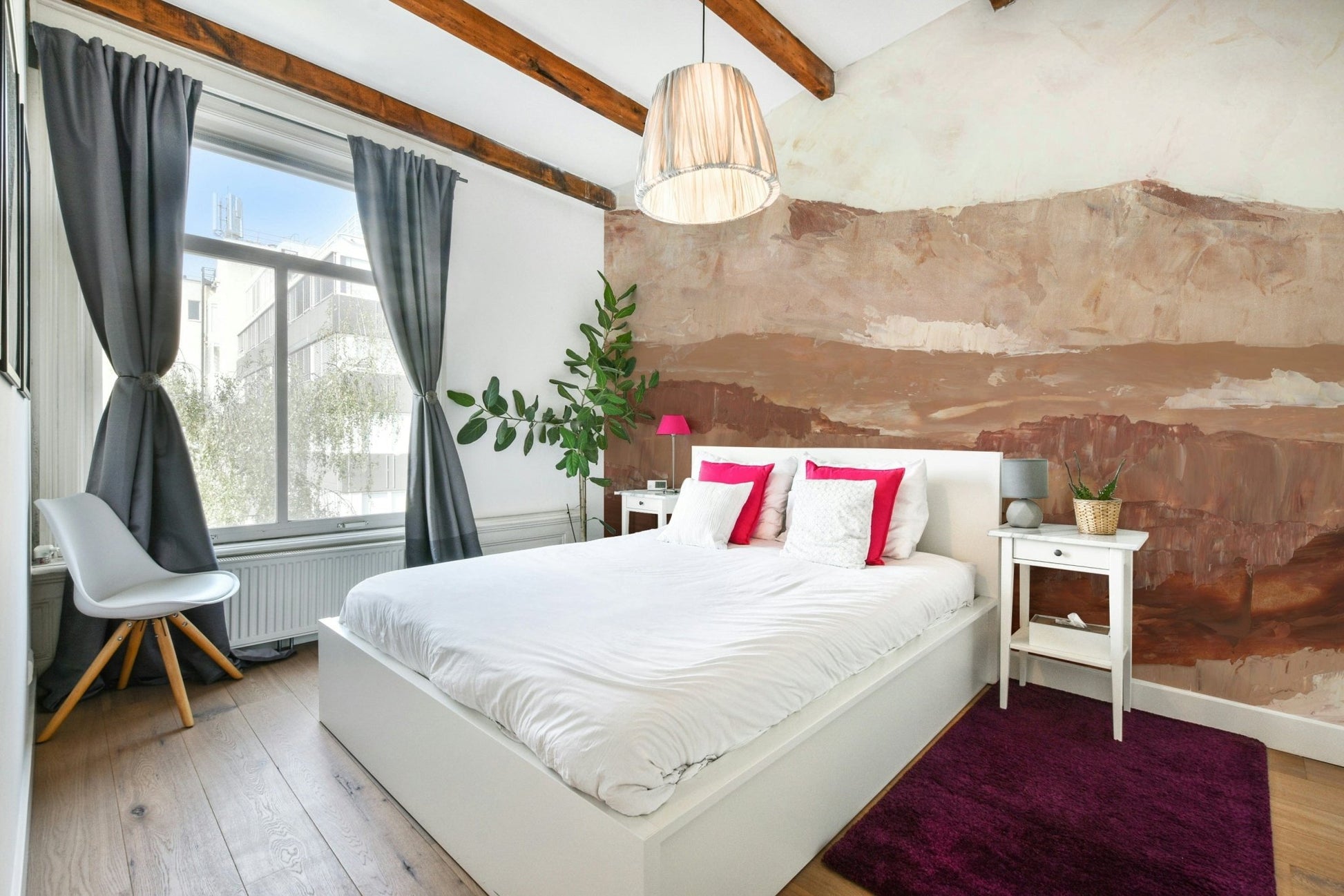 Artistic peaks wall mural design

