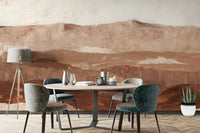 Natural brown painted mountain view

