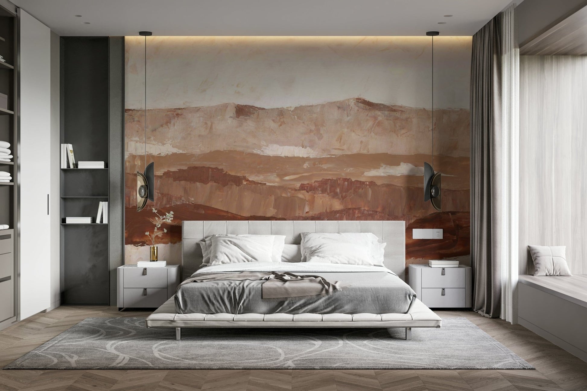 Abstract desert hills wall design

