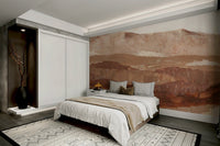 Hand-painted canyon hills wallpaper

