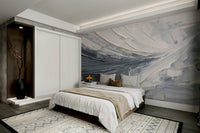 Living room featuring soft gray abstract wall art


