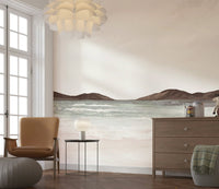Painted Shores wallpaper with wide coastal scenery for dining areas.