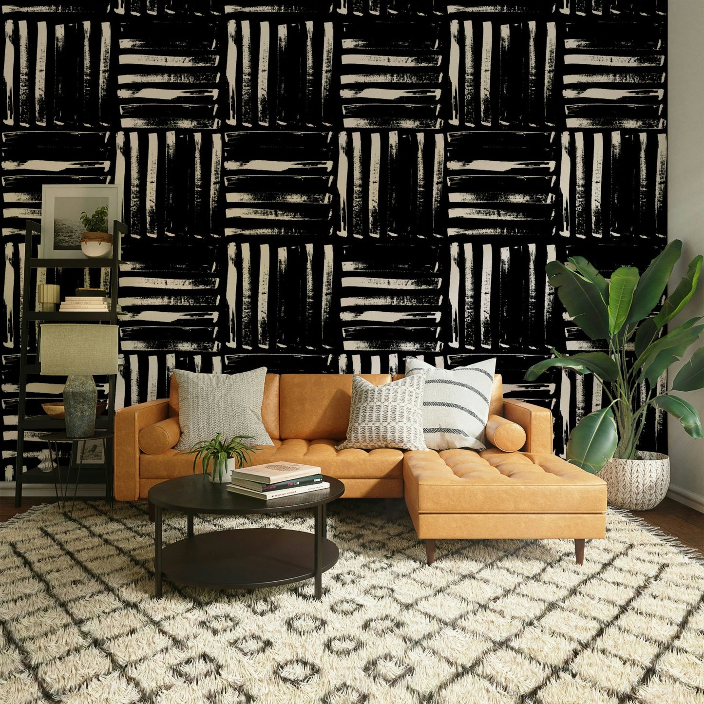 Corner view of the wallpaper, showing seamless application