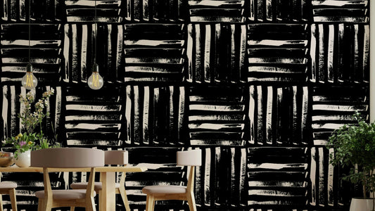 A full wall shot of the stripes, showing the uniform pattern and color