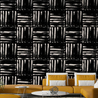 The wallpaper on an accent wall, highlighting its visual impact