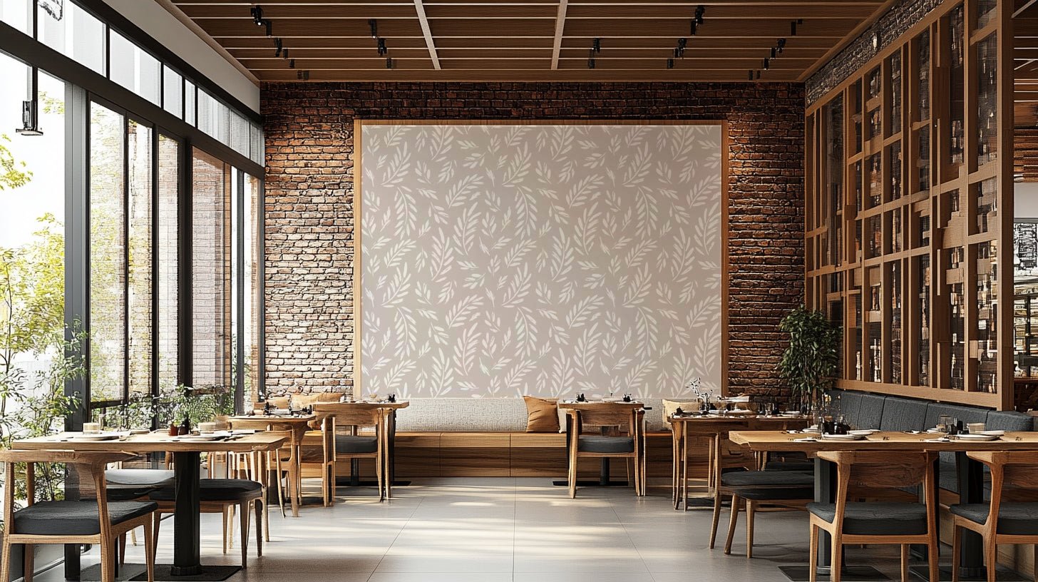 This wallpaper is suitable for a living room, a bedroom, or a contemporary office.
