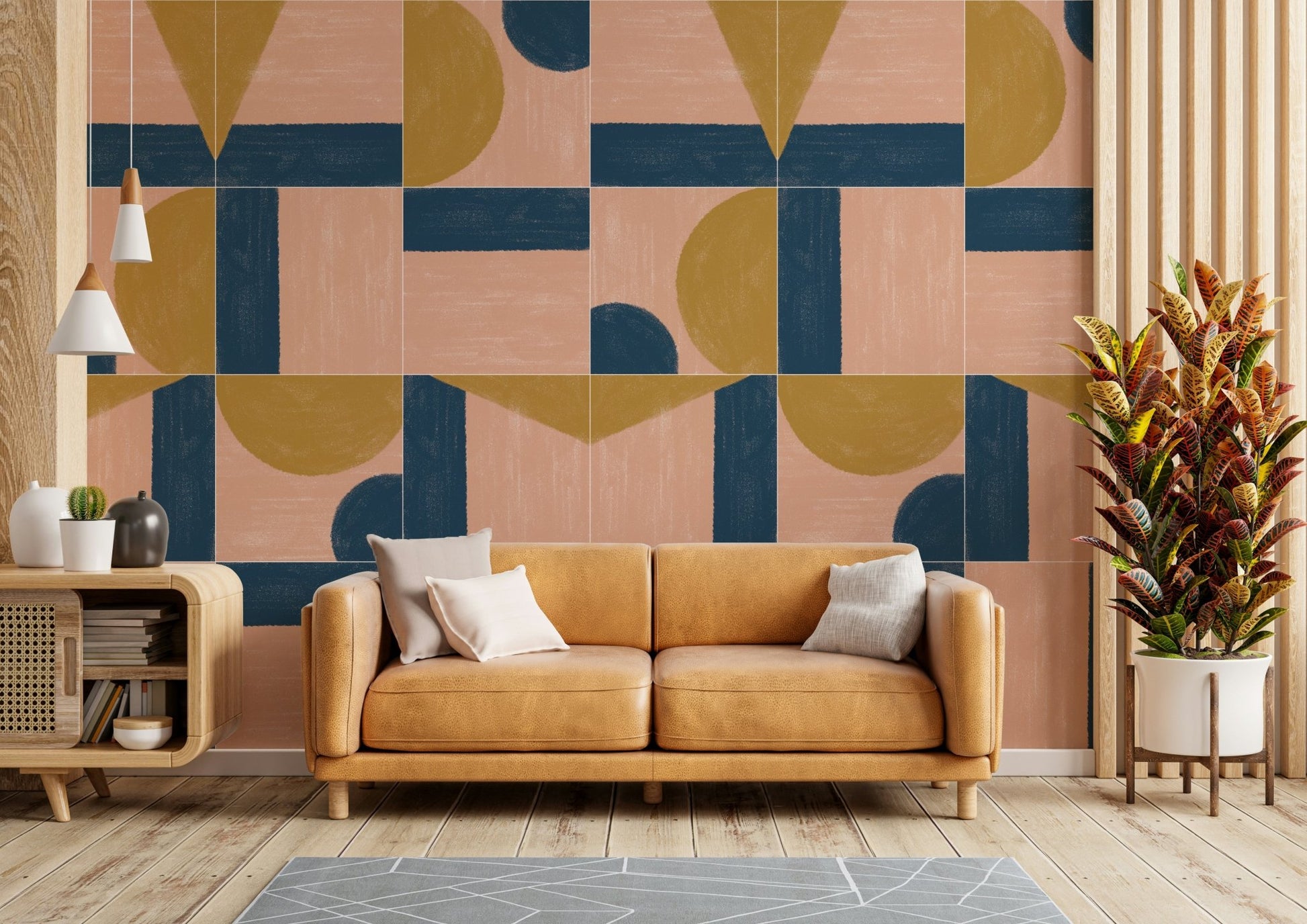 Muted vintage color wall covering
