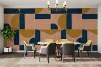 Classic painted tile mural design

