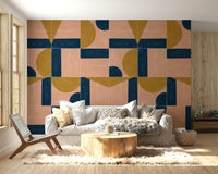 Vintage tile grid wall mural
