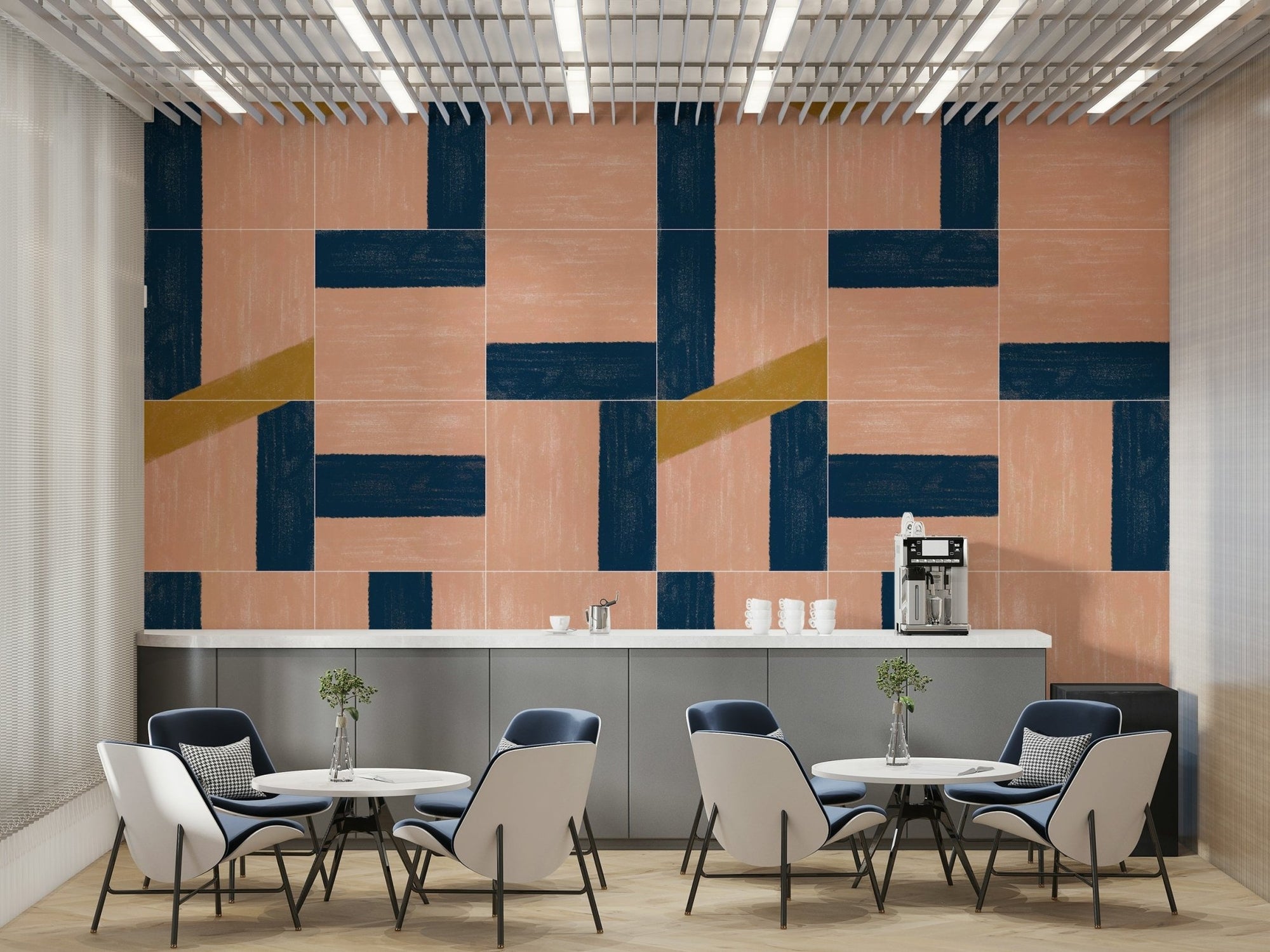 Painted wall tiles mural wallpaper, GD2497