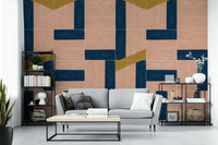 Earthy tones tile wallpaper design

