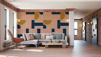 Soft textured tile wallpaper for walls
