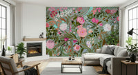 A serene subtle flower wall mural for your decor.