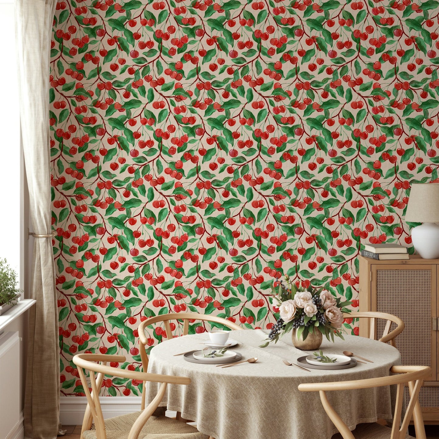 Cozy kitchen wallpaper pattern

