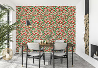 Painterly Cherries wallpaper detail

