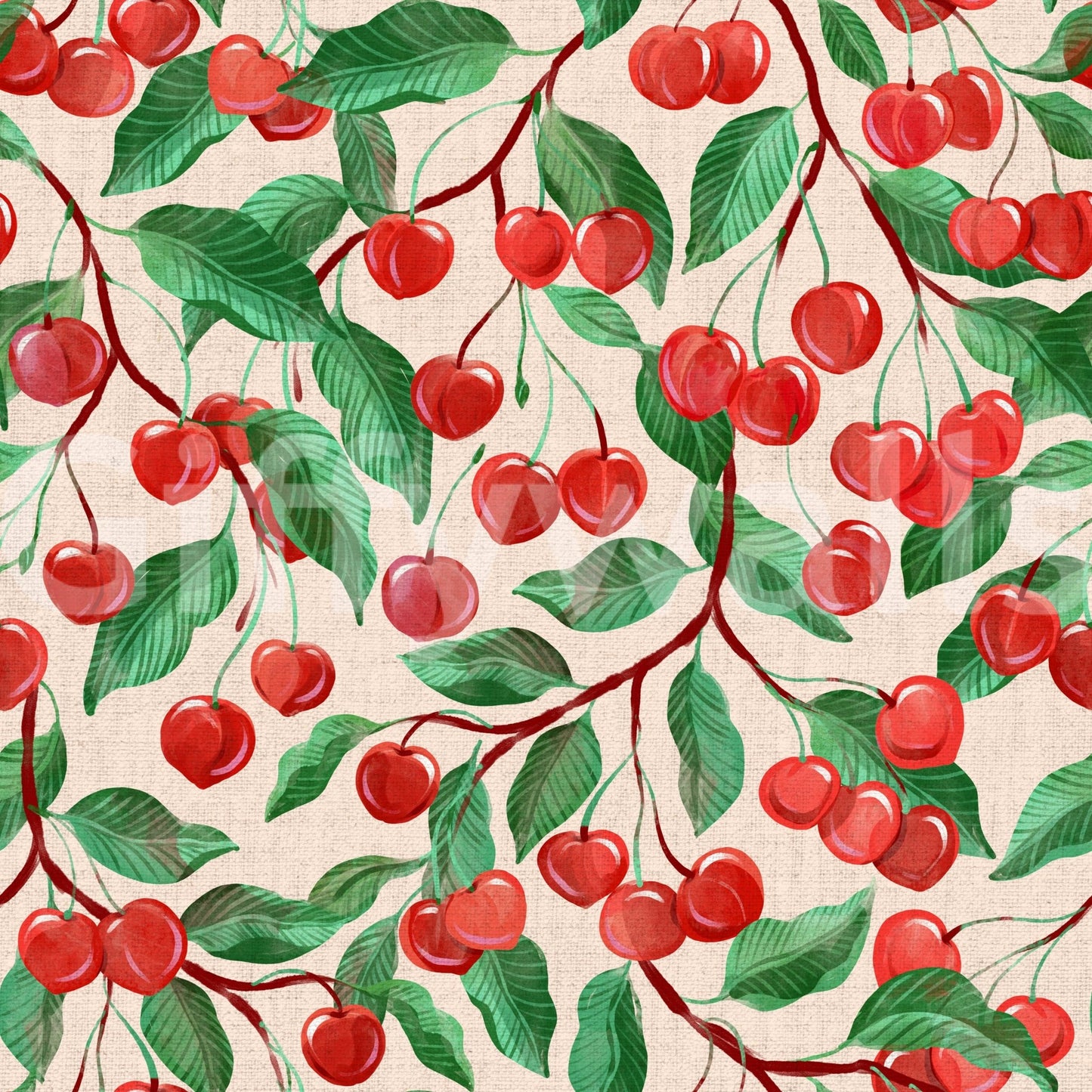 Warm and inviting cherry wallpaper design

