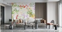 Bucolic refulgent Painterly Meadow wallpaper tableau., GD6656